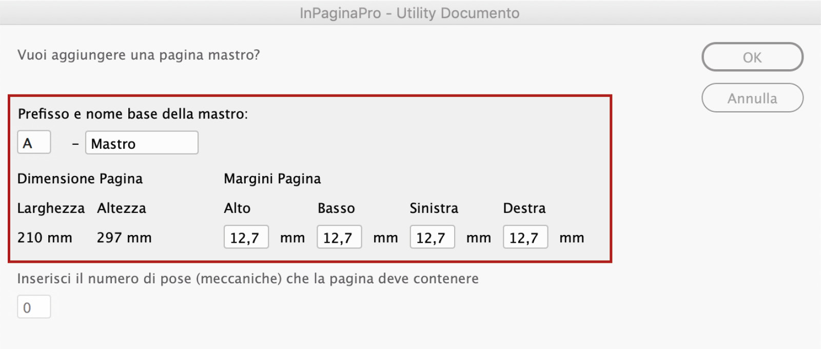 InPaginaPRO - Utility Documento Pose