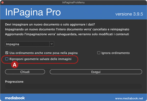 Prima impaginazione di immagini